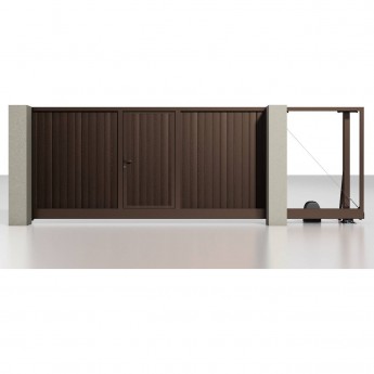 Откатные ворота с электроприводом и встроенной калиткой ALUTECH Prestige 4000×2000 мм Откатные ворота с электроприводом и встроенной калиткой ALUTECH Prestige 4000×2000 мм