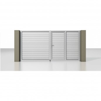 Распашные ворота с калиткой ALUTECH Prestige 4000×2000 мм Распашные ворота с калиткой ALUTECH Prestige 4000×2000 мм