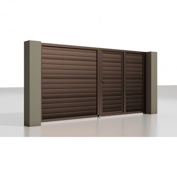 Распашные ворота с калиткой ALUTECH Prestige 4000х2000 мм Распашные ворота с калиткой ALUTECH Prestige 4000х2000 мм