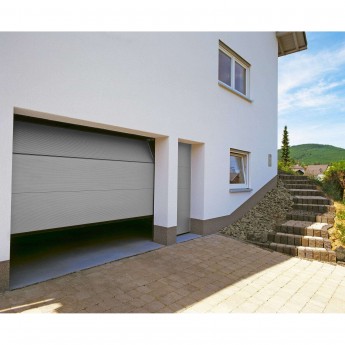 Секционные гаражные ворота с боковой дверью ALUTECH Prestige 2500×2250 мм Секционные гаражные ворота с боковой дверью ALUTECH Prestige 2500×2250 мм